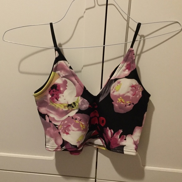 Floral Crop Nylon Tank - Picture 3 of 4
